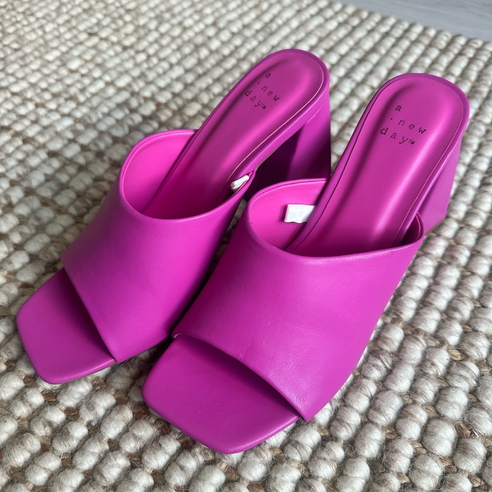 A New Day Women's Pink Heeled Sandals